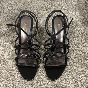 Chic Black Strappy Women's Heels